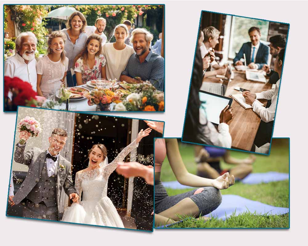Projets de mariage=, cours et stages, réunions ou séminaires d'entreprise